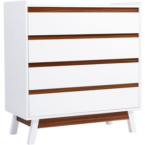 4-Tier Bedroom Chest Storage Cabinet - White / 80cm by Livingandhome