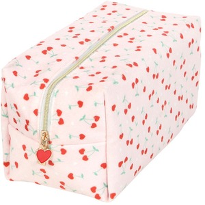 Heart Cherry Print Makeup Bag - 20cm by Kingsbury Gifts