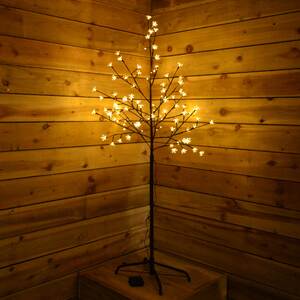 Cherry Blossom Tree with LED Lights and Timer - Cool White by Samuel Alexander