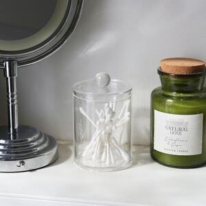 Reusable Plastic Bathroom Canisters with Clear Lid - Pack of 3 - Clear by Harbour Housewares