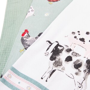 Pack of 3 Daisy Farm Tea Towels