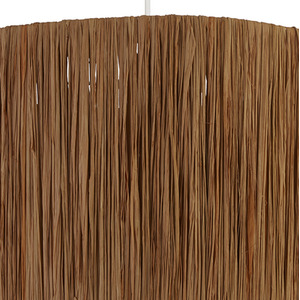 Large Natural Raffia Shade - Brown by Lighting Collection