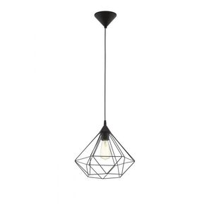 Tarbes Geometric Black Wire Pendant - Black / 32.5cm by EGLO