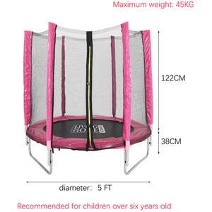 Children's Trampoline with Safety Net and Enclosure by Livingandhome