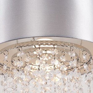 Acrylic Jewel Effect Droplet Grey Ceiling Pendant Light Shade - Grey by ValueLights