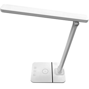 LED Desk Lamp with Wireless Charger - White by Nicoman