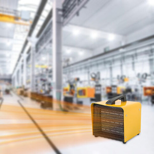 Electric Heater Construction with Thermostat - Yellow