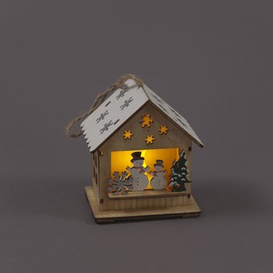 Wooden Hanging House - Light Brown/Neutral by SnowTime