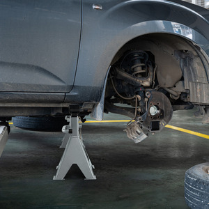 2 Tons Heavy-duty Steel High Lift Jack Stands - Grey by Costway