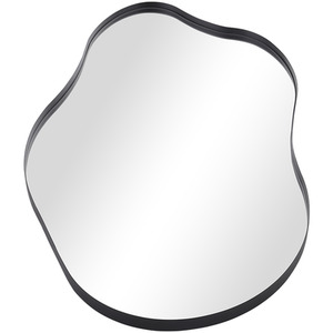 Irregular Metal Framed Bathroom Wall Mirror - Black by lifeideas