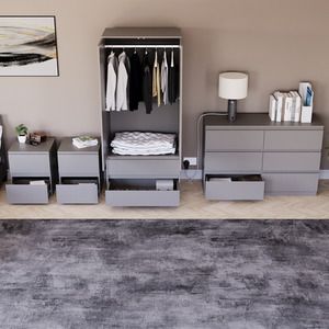 Denver Bedroom Set (2 Drawer Bedside (x2), 6 Drawer Chest, 2 Door Wardrobe) by Vida Designs