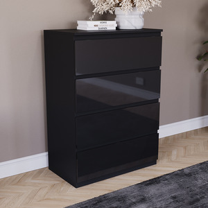 Vida Designs Glinton 4 Piece FSC Certified Bedroom Set- Black by Vida Designs