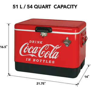 Coca-Cola Ice Chest Cooler 51L - Red by Koolatron