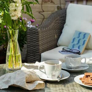 Classic White Teacup and Saucer Set - 200ml by Argon Tableware