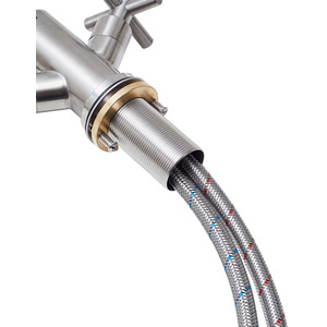 Stainless Steel Dual Handle Kitchen Tap by Livingandhome