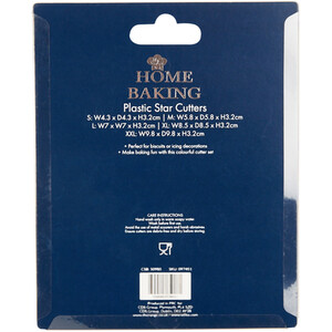 Set of 5 Plastic Star Cutters - Multicolour