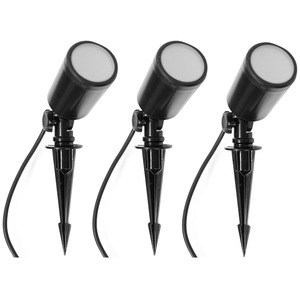 3 Pack Smart RGB IP65 Spotlights - Black by ValueLights