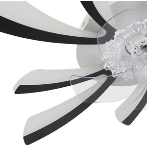 LED Ceiling Fan Light with Butterfly Wing Design - Black by Livingandhome
