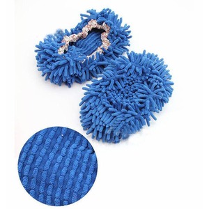 Flexible and Elastic Microfiber Chenille Mop Slippers - Blue by Haven