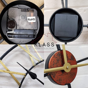 Silent Open Face Large Wall Clock White - White / 40cm by Klass Home Collection