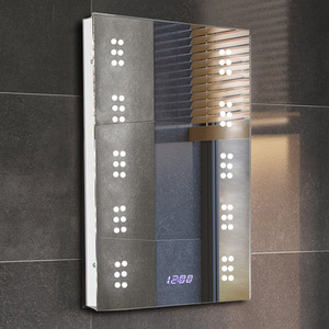 Anti-Fog LED Bathroom Mirror with Charging Port - Silver by Livingandhome