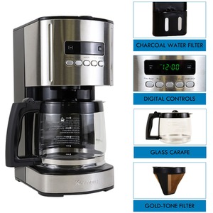 Kenmore 1.8L Digital Drip Coffee Machine - Black by Koolatron