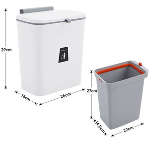 Kitchen Compost Bin for Countertop or Under Sink Hanging Small Trash Can by Livingandhome