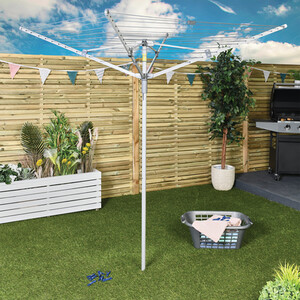 Addis 45 Metre Rectangular Arm Rotary - Grey by Addis