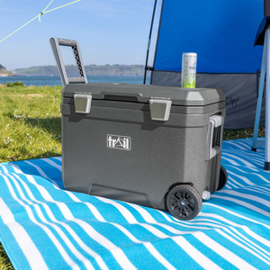45L Insulated Cool Box on Wheels - Grey by Trail