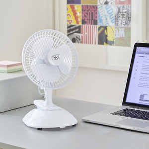 Neo Mini Clip Base Mount Desk Fan - White by Neo
