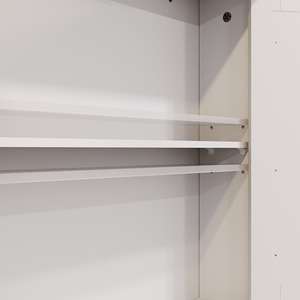 Priano 2 Door Mirrored Wall Cabinet With Shelf - White by Vida Designs