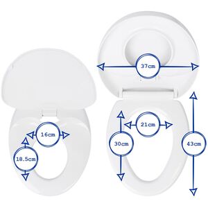Soft Close Family Toilet Seats - White - Pack of 2 - White by Harbour Housewares