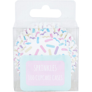Pack of 100 Sprinkles Cupcake Cases - Multicolour