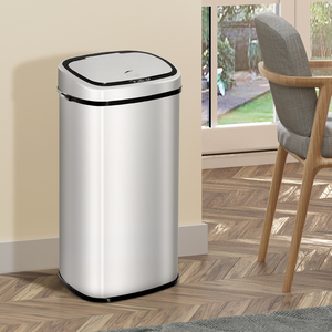 HOMCOM Sensor Bin 68L Automatic Kitchen Waste - Silver by HOMCOM