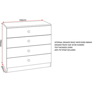 Denver 3 Door Wardrobe Bedroom Set by Seconique