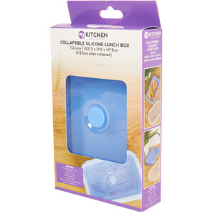 Silicone Collapsible Lunch Box - Blue / 1.2l