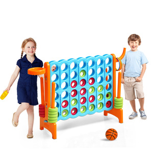 Costway Jumbo 4-to-Score Giant Game Set-Orange - Orange by Costway
