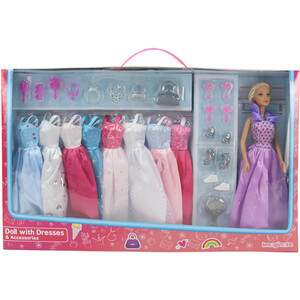 Doll with Dresses & Accessories by Imaginate