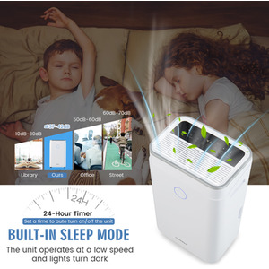 3 Modes Home Dehumidifier with Wheels - White by Costway