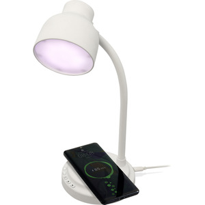 Groov-e Astra Lamp Wireless Charging and BlueTooth Speaker - White by Groove