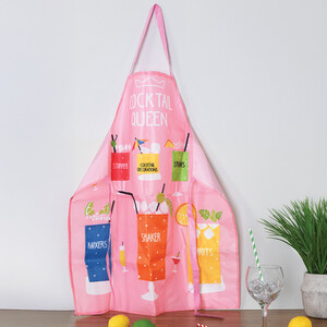 Cocktail Queen Apron - Pink