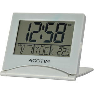 Mini Flip 2 LCD Alarm Clock Grey - Grey by Acctim