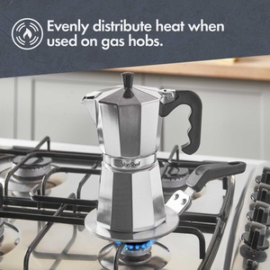 Induction Hob Converter Plate for Coffee Pots - Silver by VonShef