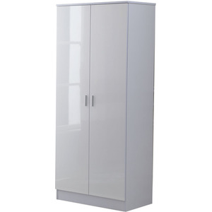 HOMCOM High Gloss Trio Bedroom Furniture Set - White by HOMCOM