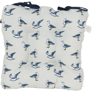 Seagull Seat Pad with Navy Trim - Blue