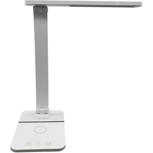 LED Desk Lamp with Wireless Charger - White by Nicoman