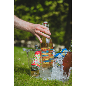 BarCraft Clear Acrylic Large Oval Drinks Pail Cooler, Labelled - Clear by BarCraft