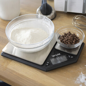 Taylor Pro Dual Platform Digital Dual 5Kg 500g Kitchen Scale - Grey by Taylor