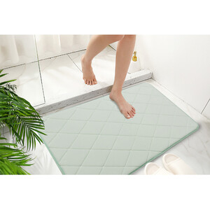 Diamond Bath Mat - Mint