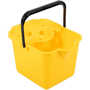 12 Litre Yellow Mop and Bucket Set Complete With Pouring Lip - Yellow by STORM TRADING GROUP